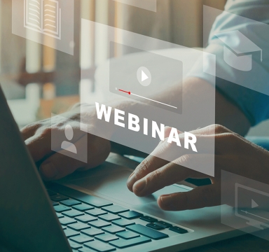 visual of a webinar to invite people to watch